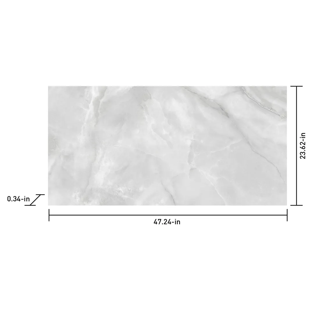 Satori Regent Onyx Lumiere 24-in x 48-in Polished Porcelain Marble Look Floor and Wall Tile (7.75-sq. ft/ Piece), photo 7 of 11