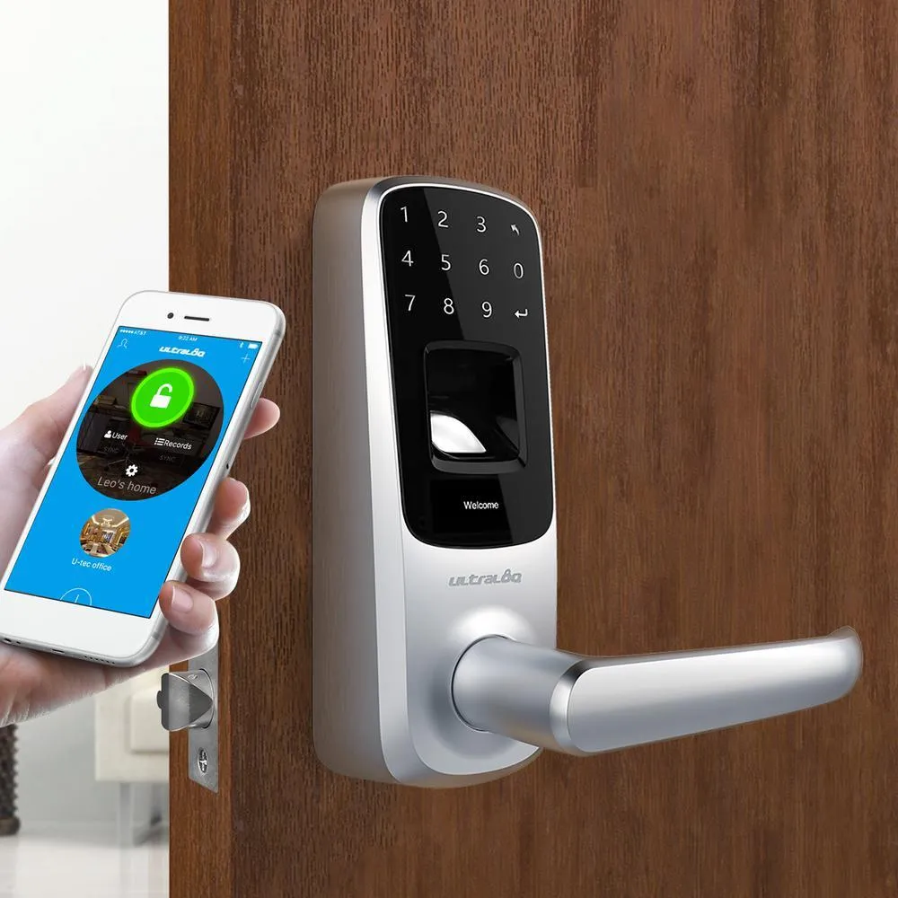 Ultraloq Satin Nickel Bluetooth Enabled Fingerprint and Touchscreen Smart Door Lock, photo 9 of 12