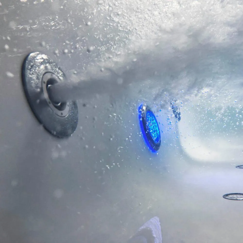 Venezia 71 in. Acrylic Freestanding Double Slipper Whirlpool and Air Bathtub with Drain and Overflow Included in White, photo 10 of 15