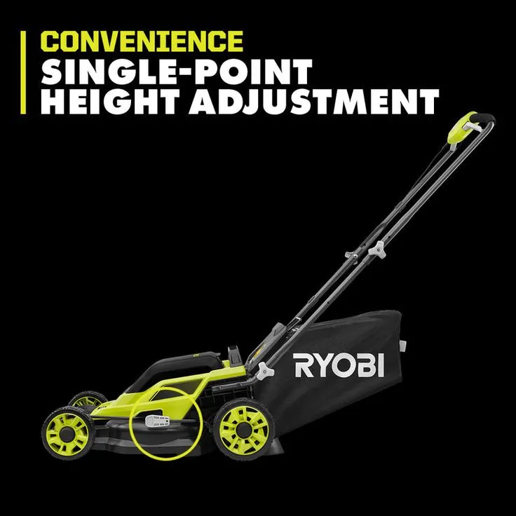 RYOBI 13 in. ONE+ 18-Volt Lithium-Ion Cordless Battery Walk Behind Push Lawn Mower - 4.0 Ah Battery/Charger Included, photo 4 of 8
