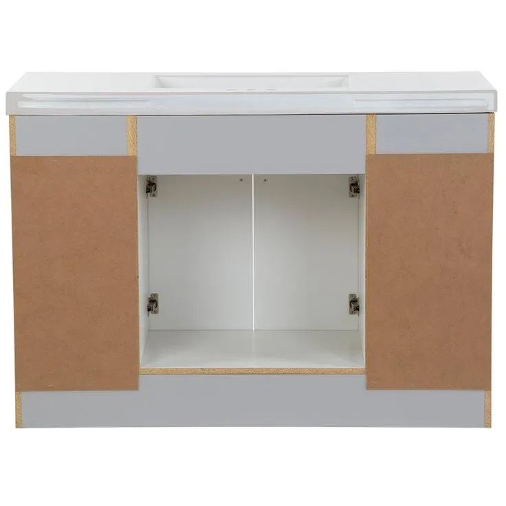 Everdean 48.5 in. W x 18.75 in. D Vanity in Pearl Gray with Cultured Marble Vanity Top in White with White Sink, photo 11 of 11