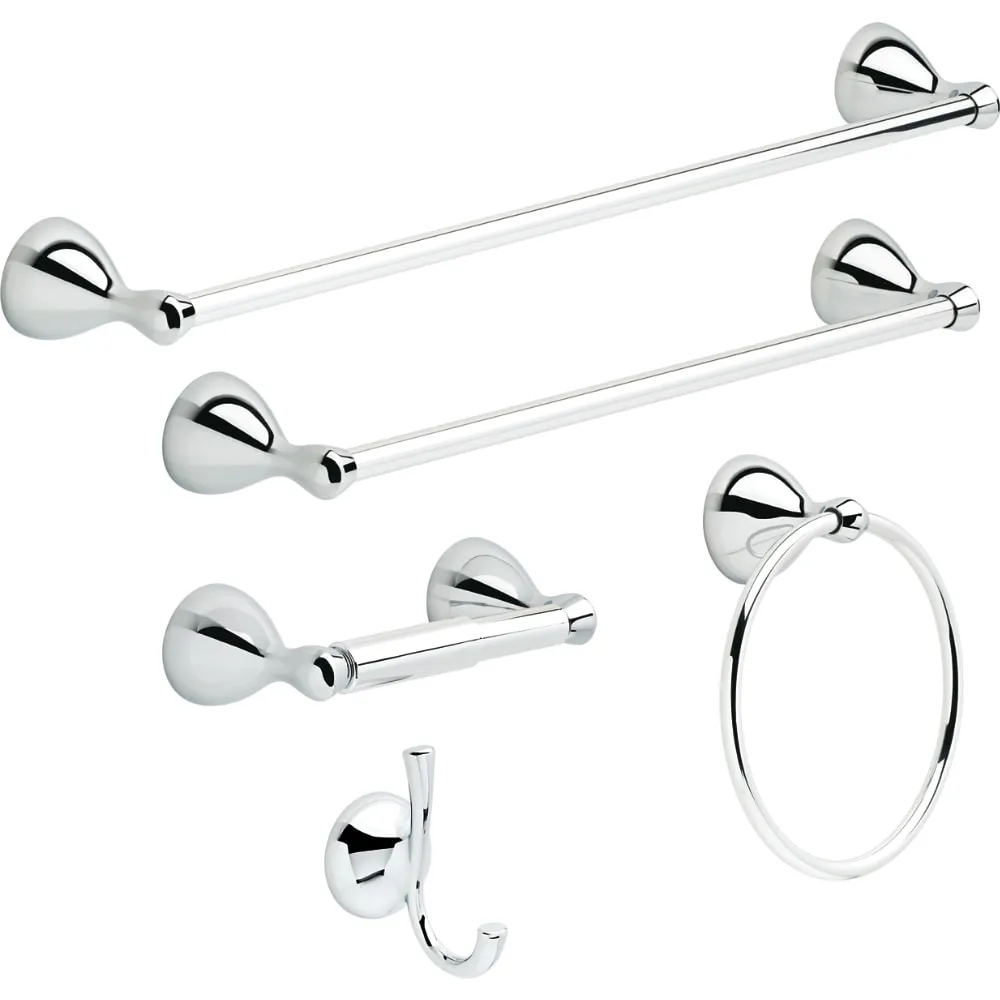 Delta Foundations Polished Chrome Wall Mount Spring-loaded Toilet Paper Holder, photo 3 of 8