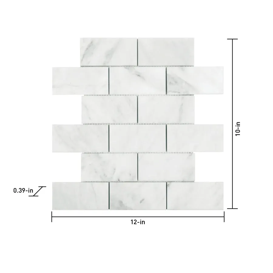 Satori Venatino 10-in x 12-in Polished Natural Stone Subway Mosaic Wall Tile (0.83-sq. ft/ Piece), photo 12 of 13