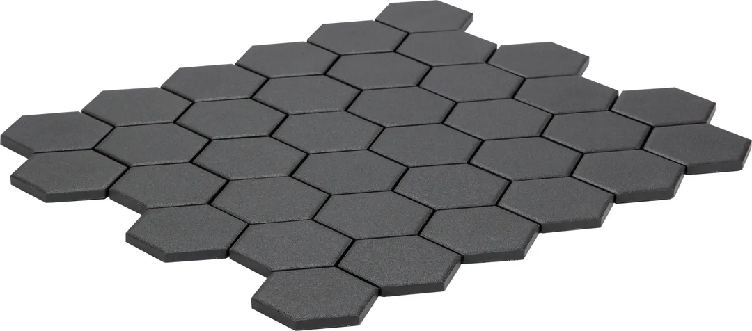 Satori Carbon 11-in x 12-in Matte Porcelain Hexagon Mosaic Floor and Wall Tile (0.9-sq. ft/ Piece), photo 7 of 10