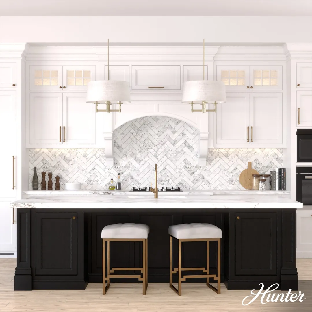 Hunter Briargrove 4-Light Satin Transitional Led Chandelier, photo 3 of 9