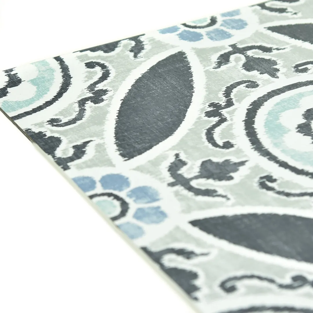 FloorPops Blue 12-in x 12-in Water Resistant Peel and Stick Vinyl Tile Flooring (20-sq ft), photo 2 of 8