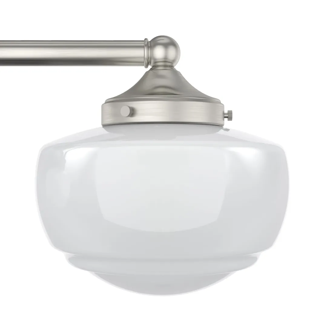 Hunter Saddle Creek 3-Light Brushed Nickel Transitional Led Chandelier, photo 4 of 11
