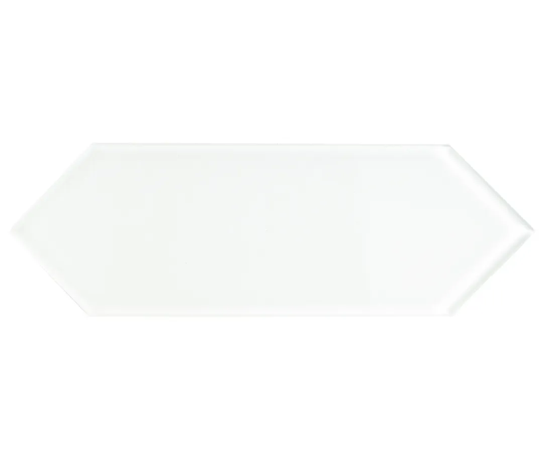 Giorbello Picket Hexagon White 3-in x 9-in Glossy Glass Subway Wall Tile (5.8-sq. ft/ Carton), photo 3 of 8