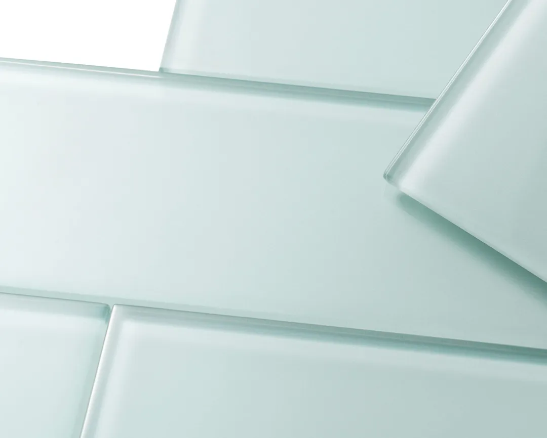 Giorbello (Sample) Glass Subway Baby Blue 3-in x 9-in Glossy Glass Tile, photo 2 of 4