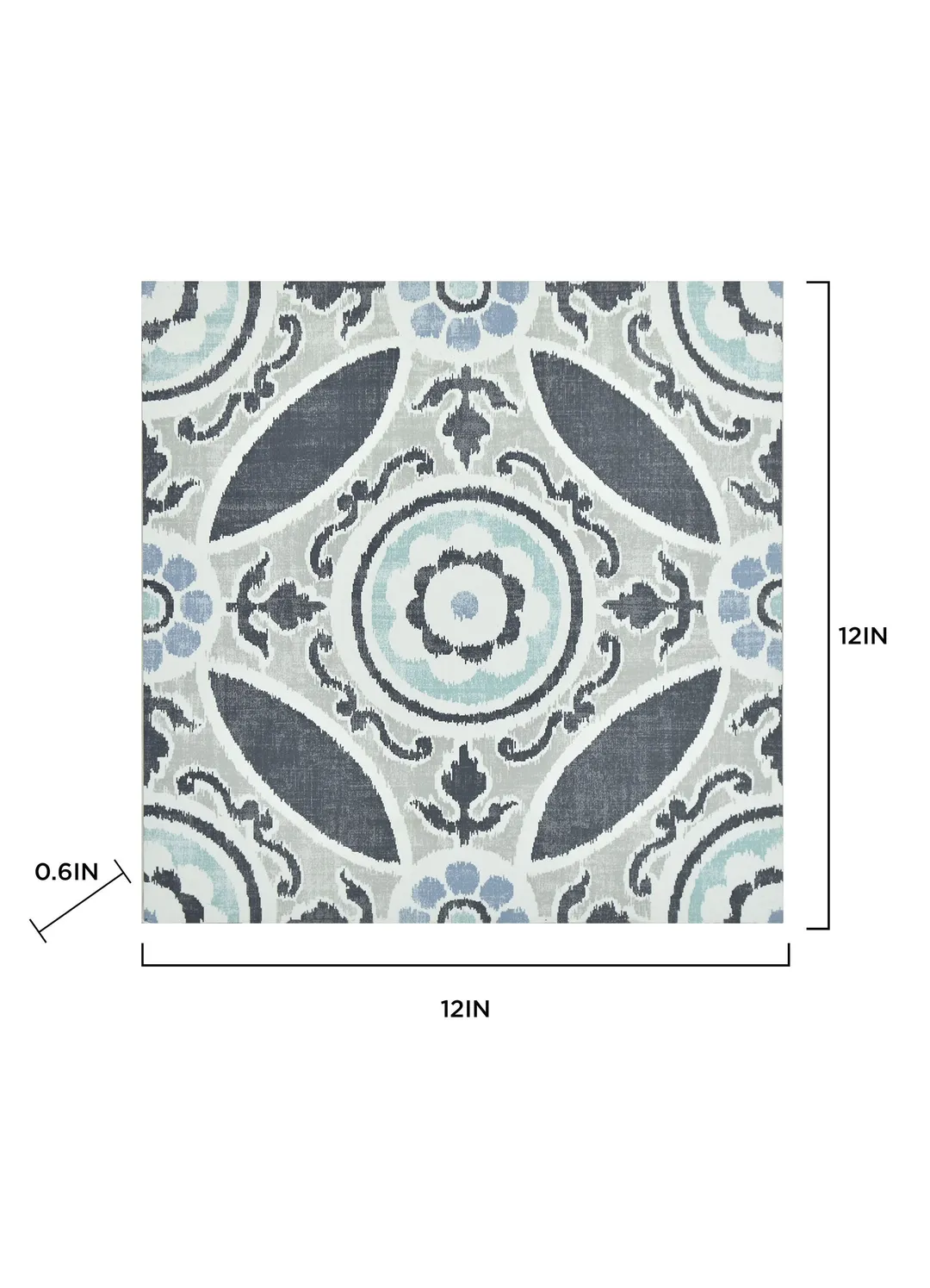 FloorPops 20-piece 12-in x 12-in Blue Peel and Stick Vinyl Tile, photo 8 of 8