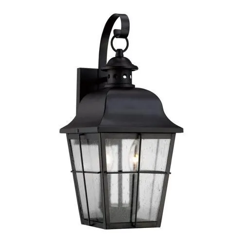 Quoizel Millhouse 18-in H Mystic Black Candelabra Base (E-12) Outdoor Wall Light, photo 2 of 4