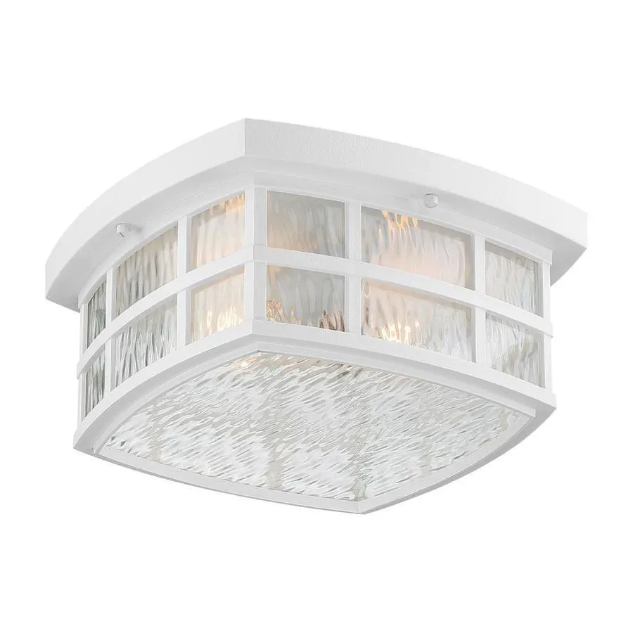 Quoizel Stonington 12-in W Fresco Outdoor Flush Mount Light, photo 2 of 5