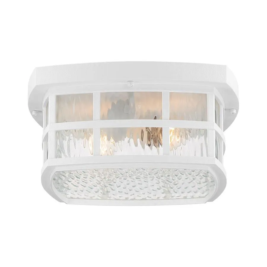 Quoizel Stonington 12-in W Fresco Outdoor Flush Mount Light, photo 4 of 5