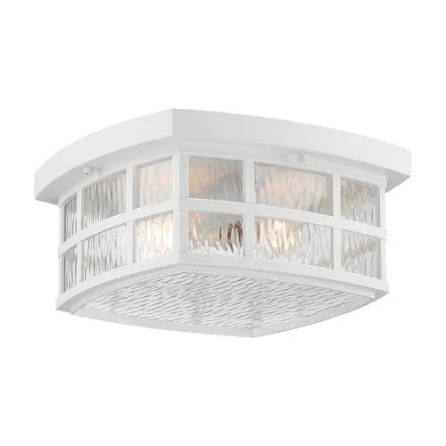 Quoizel Stonington 12-in W Fresco Outdoor Flush Mount Light, photo 5 of 5