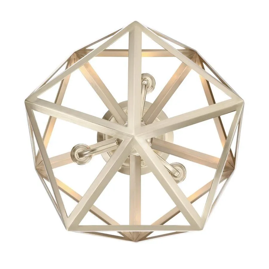 Quoizel Liberty Park 13.125-in Gold Casual/Transitional Semi-Flush Mount Light, photo 3 of 10