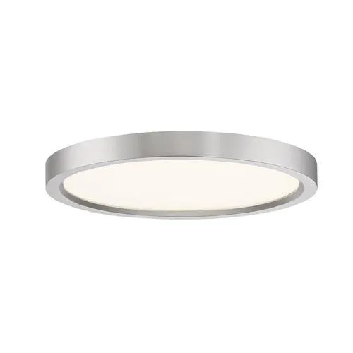 Quoizel Outskirt 11-in Brushed Nickel Modern/Contemporary Integrated LED Flush Mount Light, photo 5 of 6