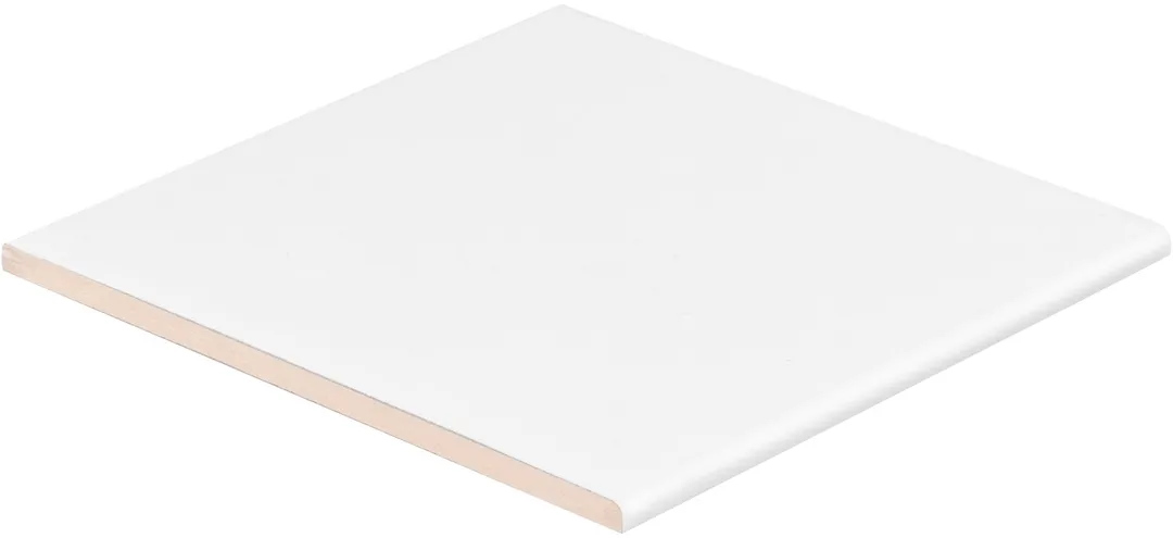 Satori Hudson Brilliant White Glossy Bullnose 4-in x 4-in Glossy Ceramic Wall Tile, photo 2 of 6