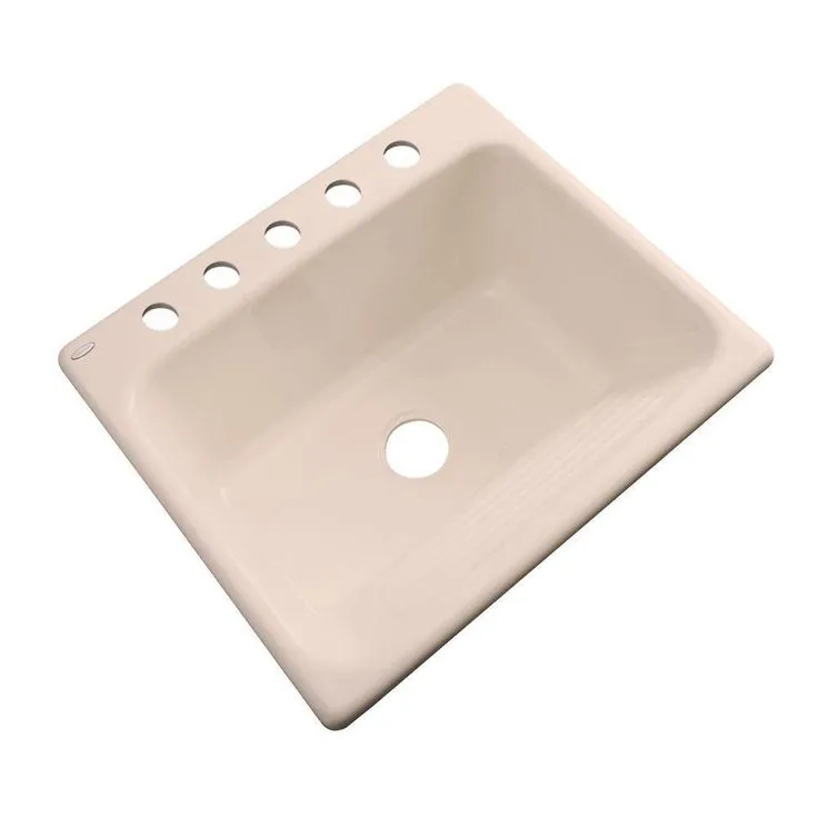 Kensington Drop-In Acrylic 25 in. 5-Hole Single Bowl Utility Sink in Black, photo 3 of 11