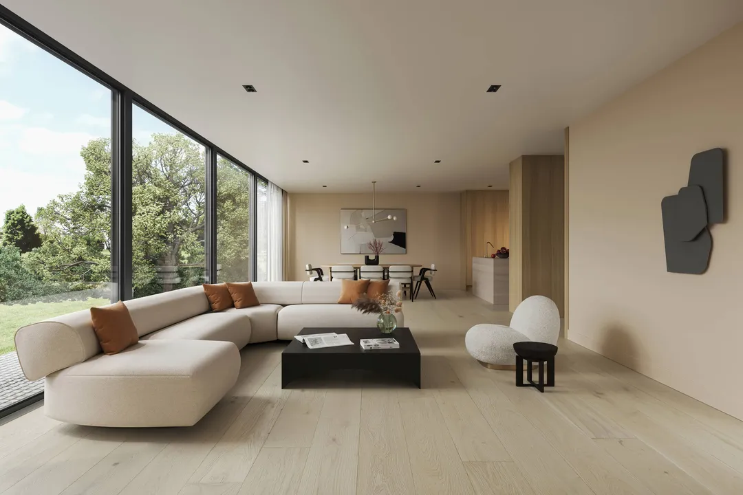 Villa Barcelona Sorolla White oak 9/16-in T x 7-1/2-in W Water Resistant Wirebrushed Engineered Hardwood Flooring ( 23.32-sq ft / Carton ), photo 2 of 6