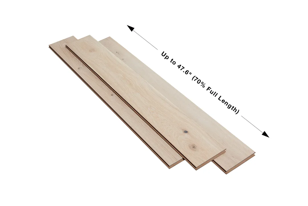 Villa Barcelona Gandia White oak 3/8-in T x 6-1/2-in W Water Resistant Wirebrushed Engineered Hardwood Flooring ( 23.64-sq ft / Carton ), photo 5 of 6