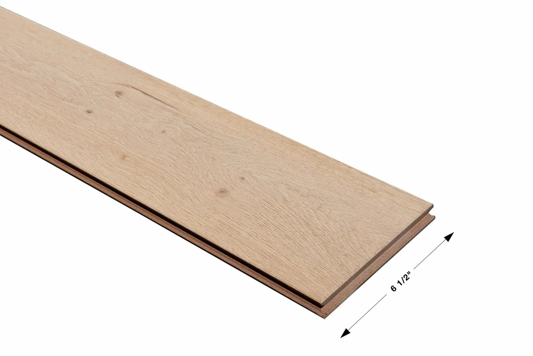 Villa Barcelona Palamos White oak 3/8-in T x 6-1/2-in W Water Resistant Wirebrushed Engineered Hardwood Flooring ( 23.64-sq ft / Carton ), photo 4 of 6
