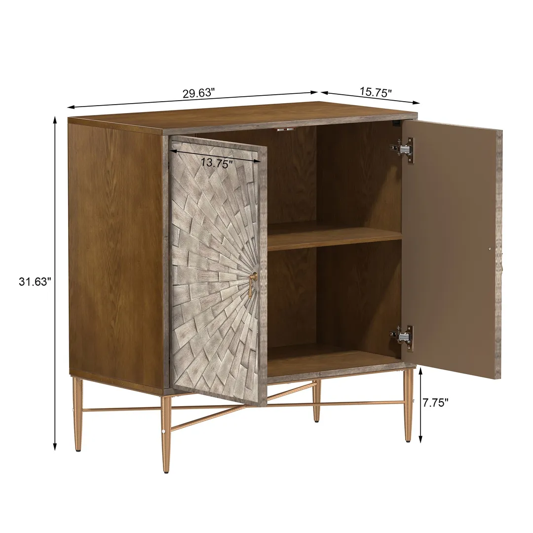 Clihome 2-Door Storage Cabinets 29.63-in W x 31.63-in H Wood Composite White Freestanding Utility Storage Cabinet, photo 6 of 10