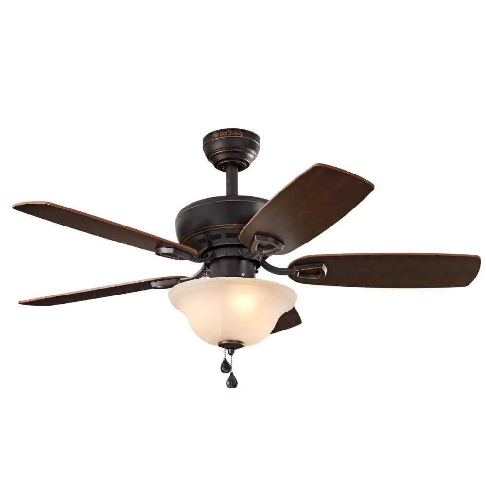 Harbor Breeze Sage Cove 44-in Bronze Incandescent Indoor Ceiling Fan with Light, 5-Blade, photo 8 of 14