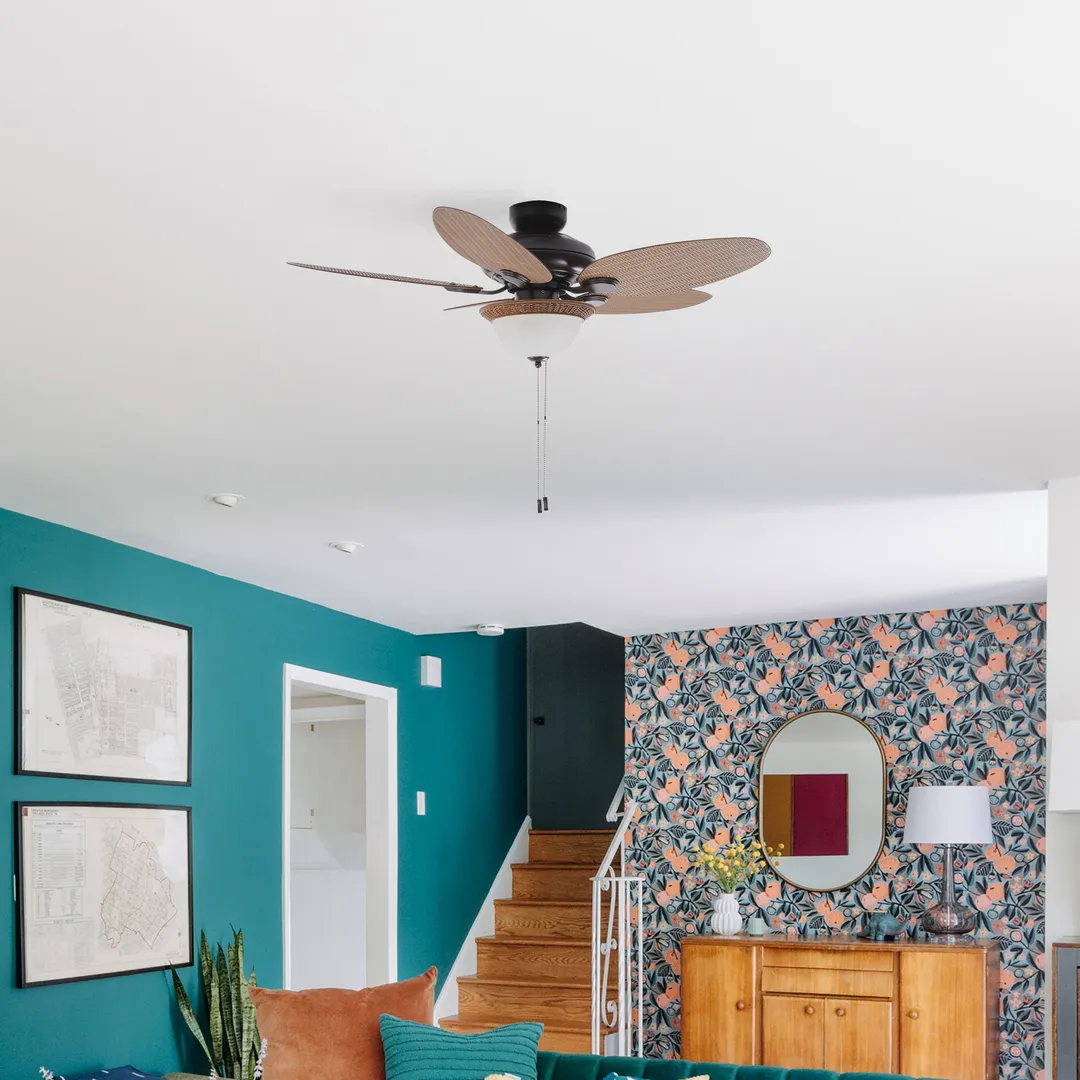 Harbor Breeze Tilghman 44-in Bronze LED Indoor/Outdoor Ceiling Fan with Light, 5 Blades, photo 9 of 9