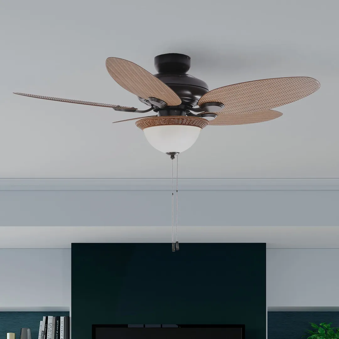 Harbor Breeze Tilghman 44-in Bronze LED Indoor/Outdoor Ceiling Fan with Light, 5 Blades, photo 7 of 9