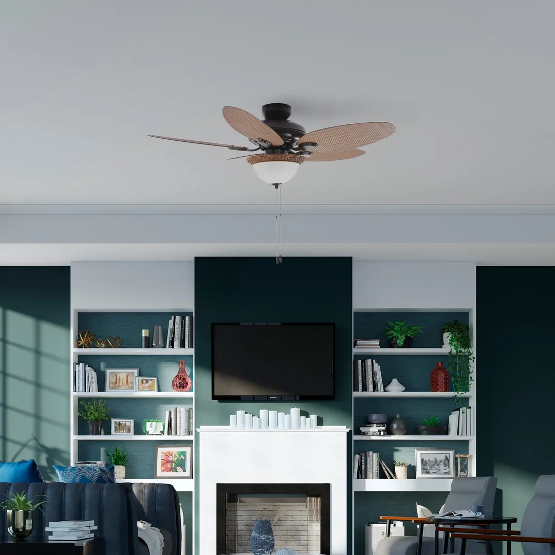 Harbor Breeze Tilghman 44-in Bronze LED Indoor/Outdoor Ceiling Fan with Light, 5 Blades, photo 8 of 9
