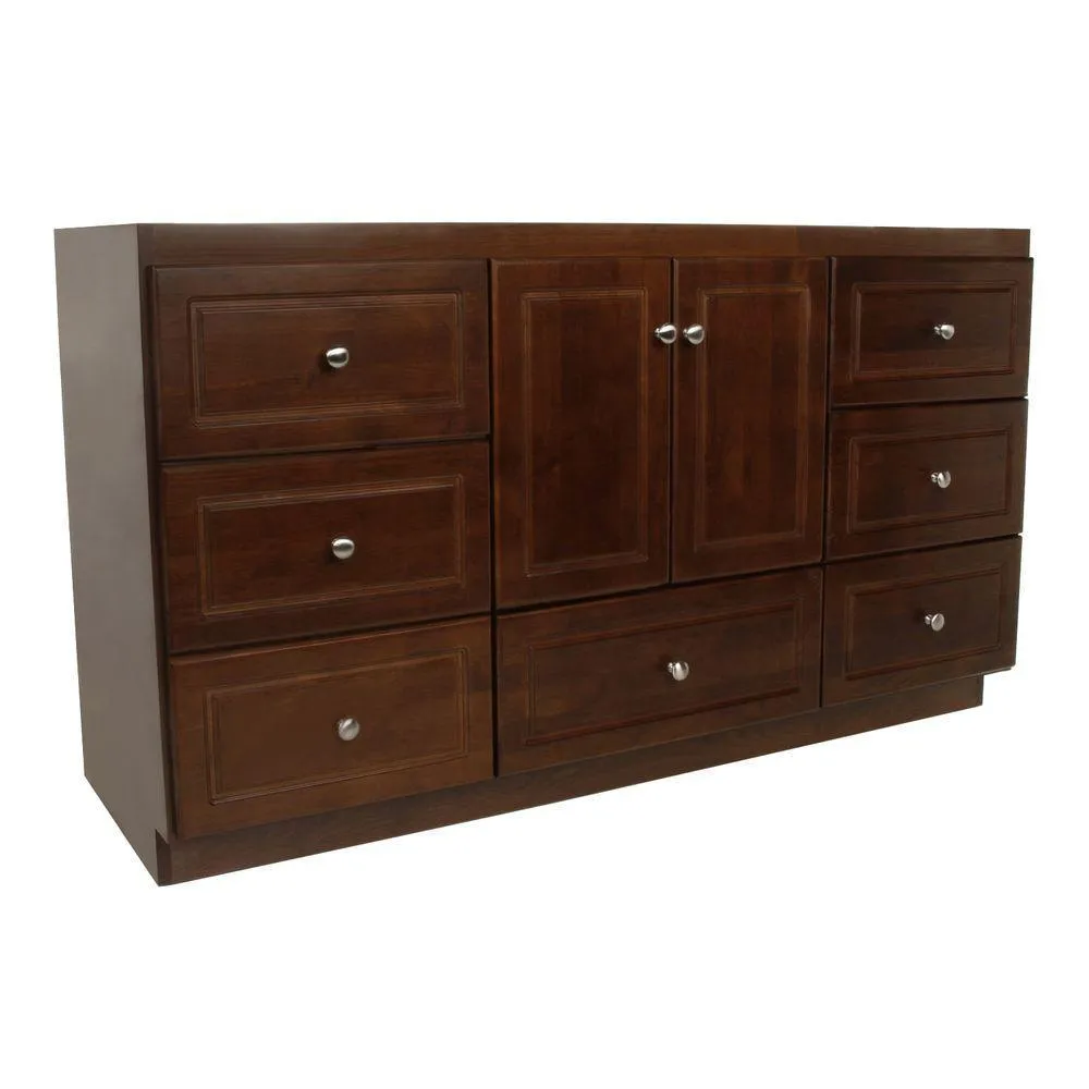 Ultraline 42 in. W x 21 in. D x 34.5 in. H Vanity Cabinet Only in Natural Alder, photo 16 of 39