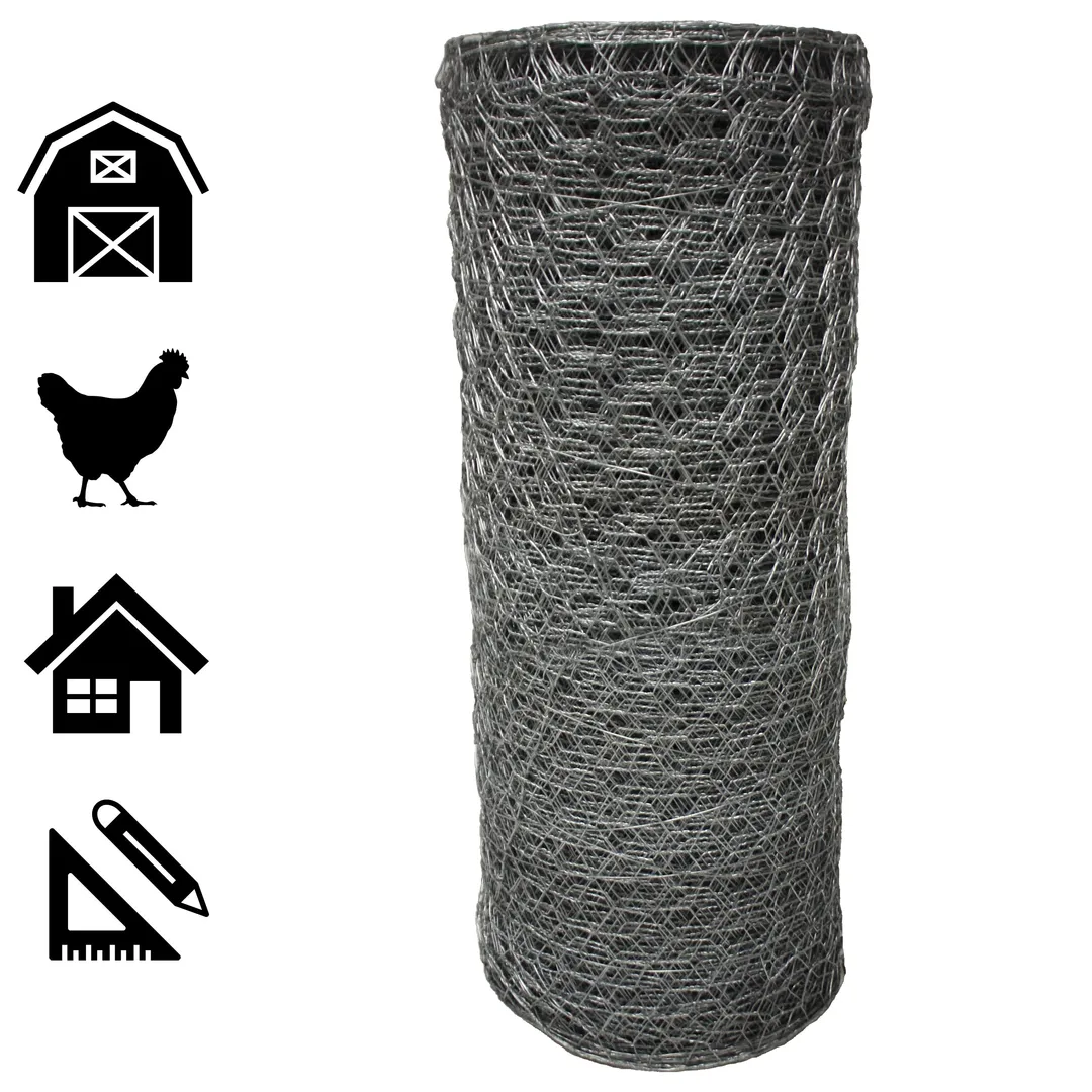 Acorn International Galvanized Steel Chicken Wire Fencing - 150ft x 3ft, photo 6 of 7