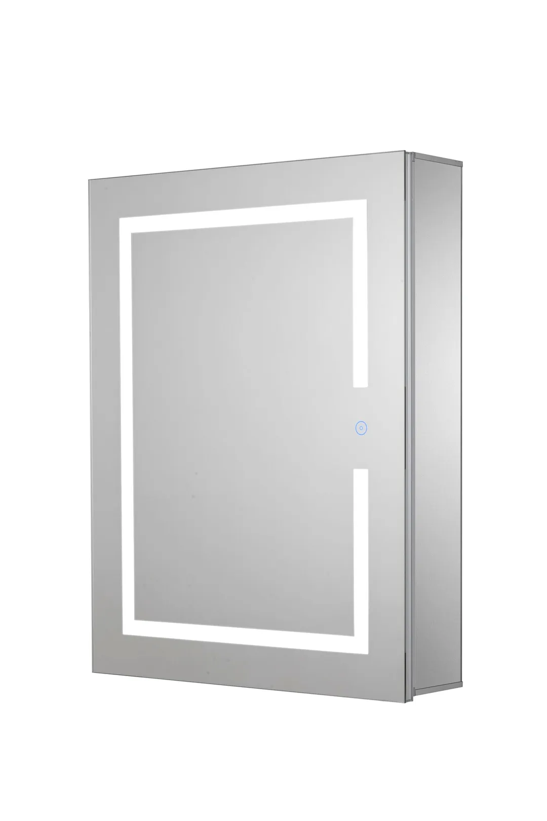 Croydex 24-in x 30-in Lighted LED Fog Free Surface/Recessed Mount Silver Mirrored Soft Close Medicine Cabinet with Outlet, photo 8 of 13