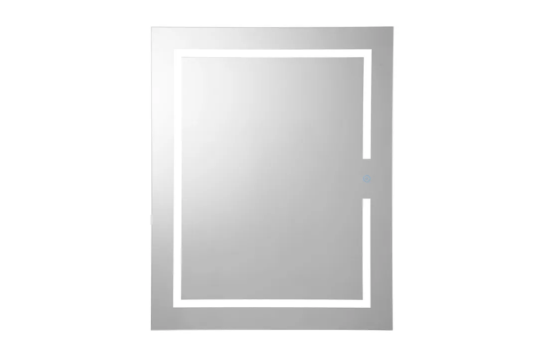 Croydex 24-in x 30-in Lighted LED Fog Free Surface/Recessed Mount Silver Mirrored Soft Close Medicine Cabinet with Outlet, photo 3 of 13