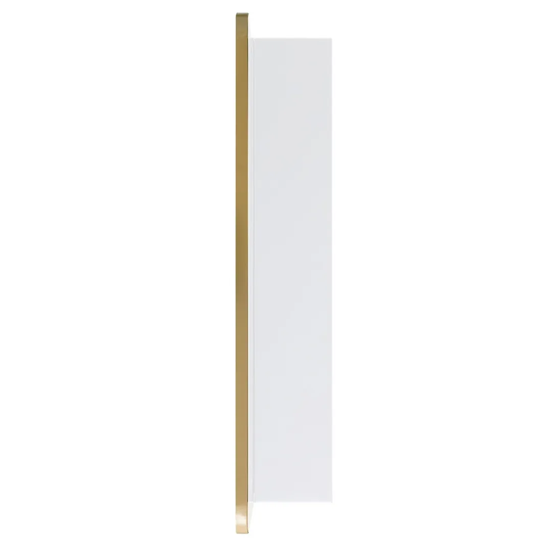 allen + roth 20-in x 26-in Surface/Recessed Mount Gold Mirrored Soft Close Medicine Cabinet, photo 4 of 12
