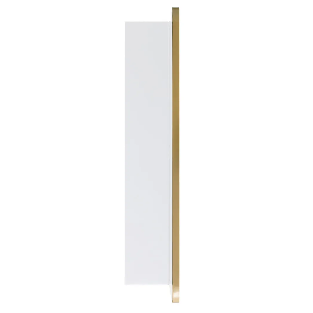 allen + roth 20-in x 26-in Surface/Recessed Mount Gold Mirrored Soft Close Medicine Cabinet, photo 5 of 12