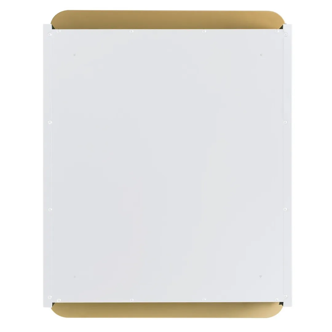 allen + roth 20-in x 26-in Surface/Recessed Mount Gold Mirrored Soft Close Medicine Cabinet, photo 2 of 12