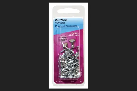 No. 8 × 9/16 in Galvanized Silver Steel Cut Tacks, 1.75 pk