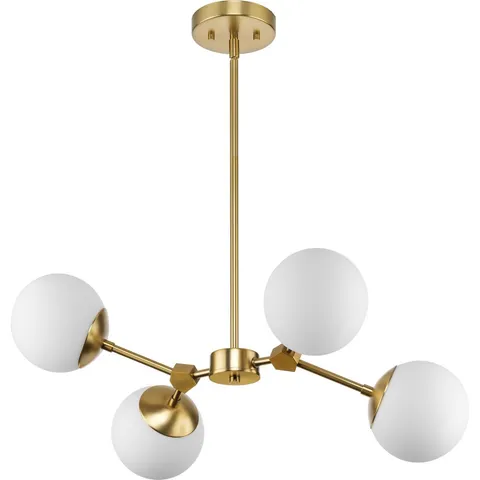 Haas 4-Light Mid-century Chandelier - Brushed Bronze