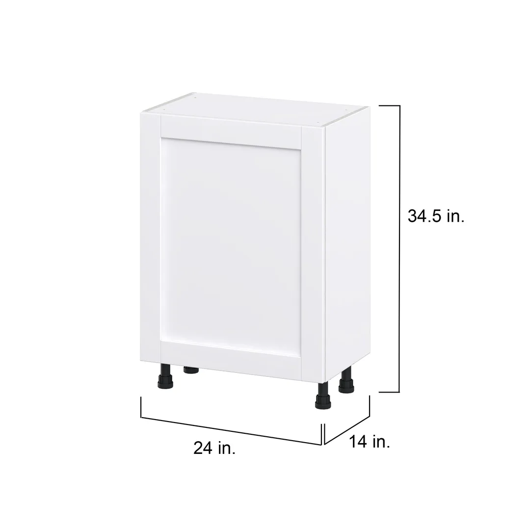 Hugo&Borg Rosemont 24-in W x 34.5-in H x 14-in D Glacier White Base Fully Assembled Cabinet (Flat Panel Shaker Door Style), photo 4 of 14
