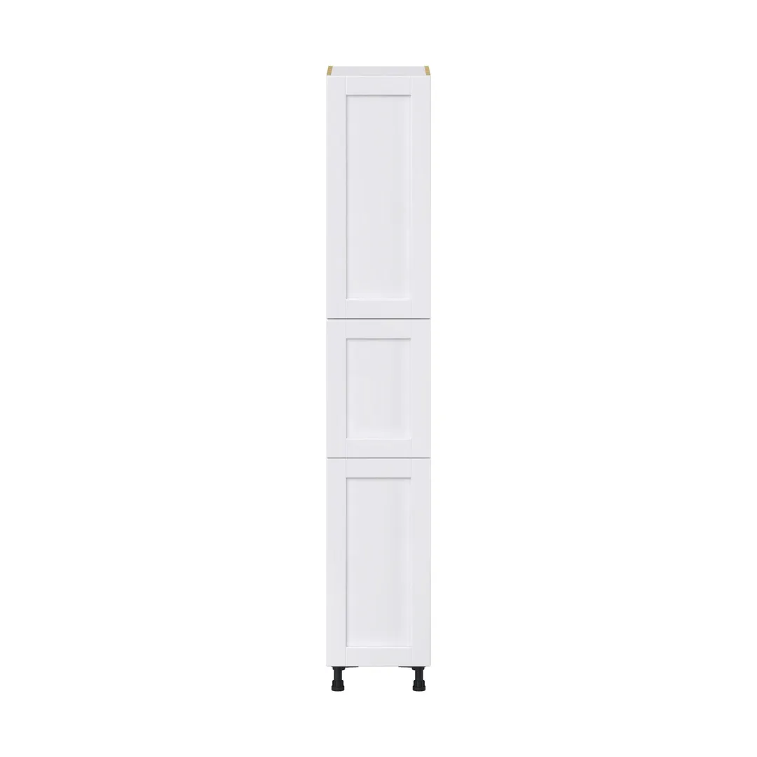 Hugo&Borg Rosemont 15-in W x 89.5-in H x 24-in D Glacier White Pantry Fully Assembled Cabinet (Flat Panel Shaker Door Style), photo 6 of 14