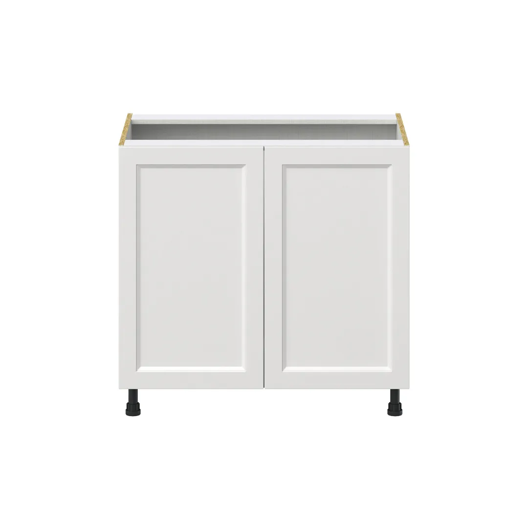 Hugo&Borg Riviera 36-in W x 34.5-in H x 24-in D Bright White Base Fully Assembled Cabinet (Recessed Panel Shaker Door Style), photo 6 of 10