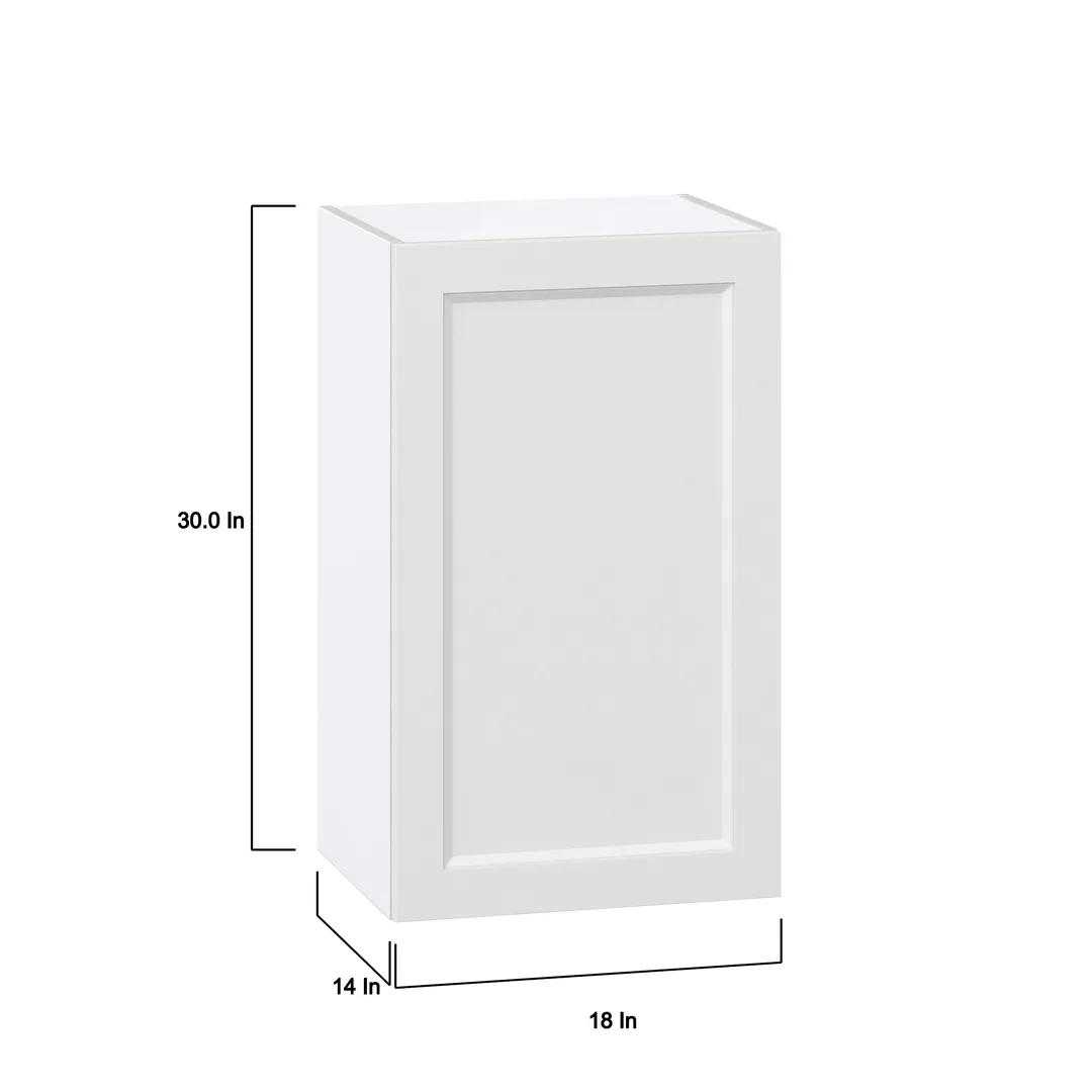 Hugo&Borg Riviera 18-in W x 30-in H x 14-in D Bright White Wall Fully Assembled Cabinet (Recessed Panel Shaker Door Style), photo 4 of 10