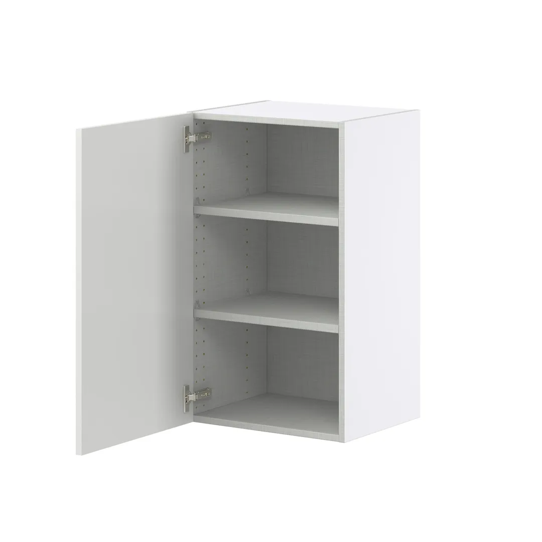 Hugo&Borg Riviera 18-in W x 30-in H x 14-in D Bright White Wall Fully Assembled Cabinet (Recessed Panel Shaker Door Style), photo 7 of 10