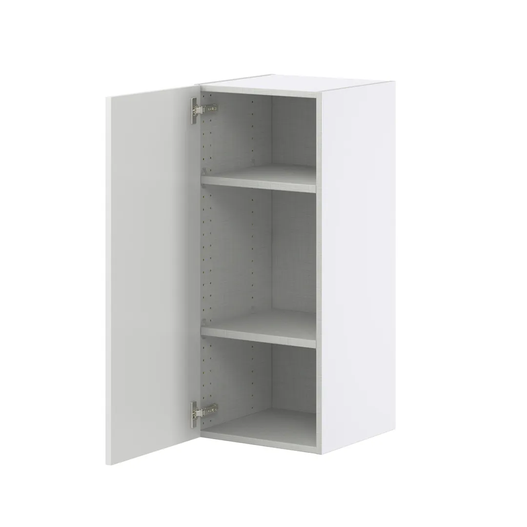 Hugo&Borg Riviera 15-in W x 35-in H x 14-in D Bright White Wall Fully Assembled Cabinet (Recessed Panel Shaker Door Style), photo 7 of 10