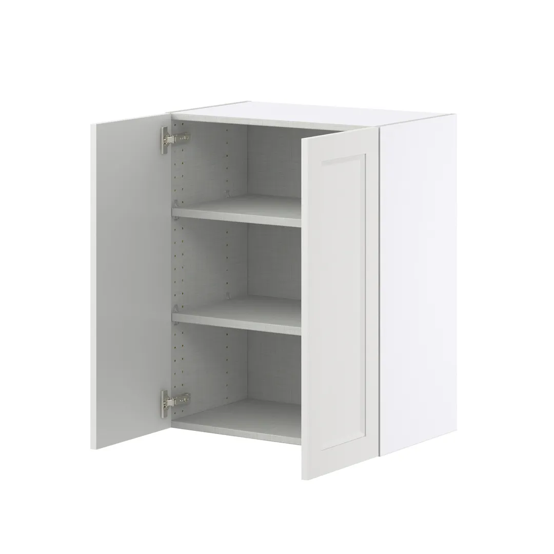 Hugo&Borg Riviera 24-in W x 30-in H x 14-in D Bright White Wall Fully Assembled Cabinet (Recessed Panel Shaker Door Style), photo 7 of 10