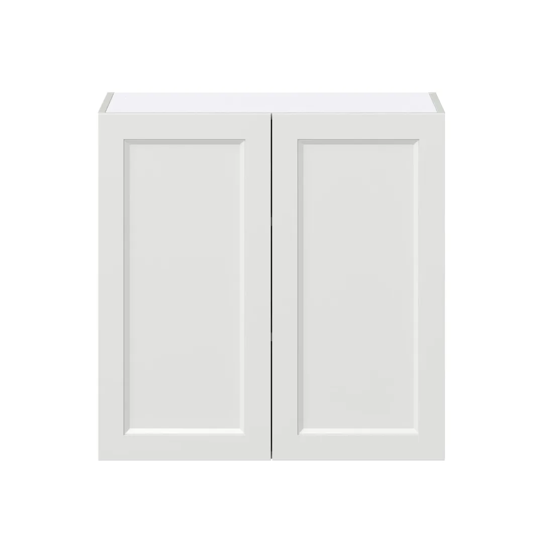 Hugo&Borg Riviera 30-in W x 30-in H x 14-in D Bright White Wall Fully Assembled Cabinet (Recessed Panel Shaker Door Style), photo 6 of 10