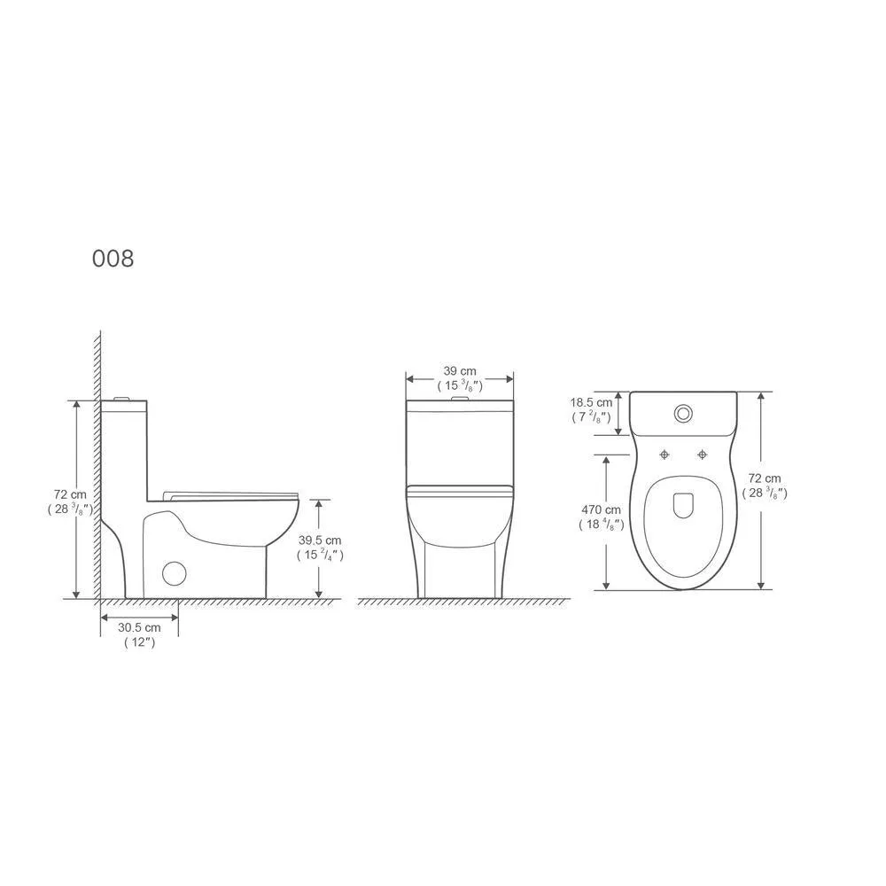 1-Piece 1.1 GPF /1.6 GPF Dual Flush High Efficiency Elongated Toilet in White Seat Included, photo 4 of 10