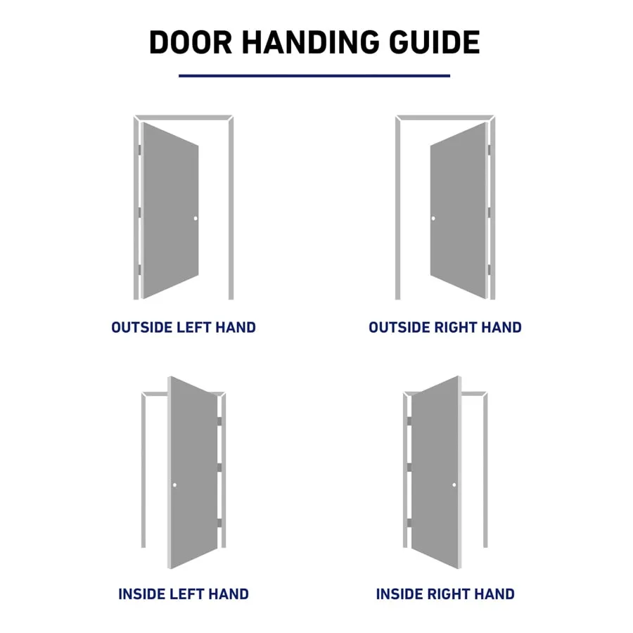 Therma-Tru Benchmark Doors 32-in x 80-in Steel Half Lite Left-Hand Inswing Ready-to-Paint Prehung Front Door with Brickmould and Internal Blinds, photo 7 of 9