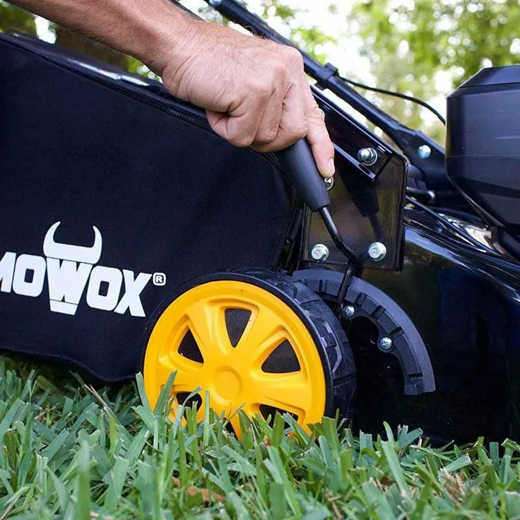 MOWOX 17 in. 40-Volt Battery Power RWD 3-in-1 Self Propelled Walk Behind Mower with High Wheel 4 Amp Battery Charger, photo 4 of 8